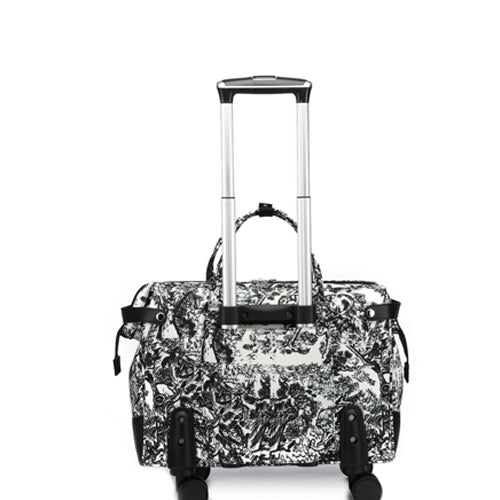 Peter James London Designer-Inspired Ladies' Cabin Luggage with Trolley Holder