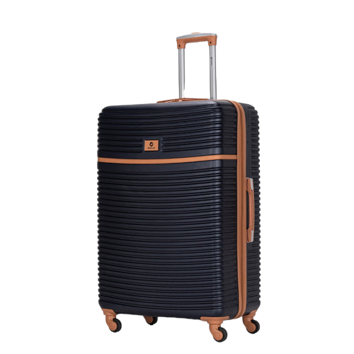 It luggage black & rose top gold trim 31 inch suitcase