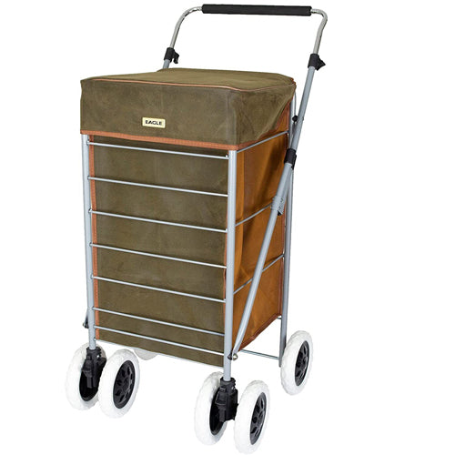 Eagle London Deluxe Two Tone Suede Shopping Trolley 6 Wheels