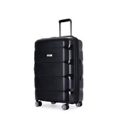 Richland Fashion Hand Luggage Lightweight PP Expandable Hard Shell Trolley Travel Suitcase with 4 Wheels Cabin Carry-on Suitcase - 20 Inch