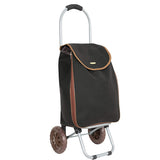Light Weight 2 Wheel Expandable Shopping Trolley With Oval Handle
