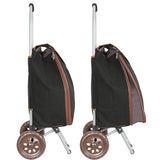 Light Weight 2 Wheel Expandable Shopping Trolley With Oval Handle