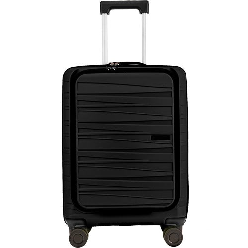 Eagle Spiral 55cm ABS Hard Shell Cabin Suitcase TSA Lock Travel Carry On Hand Luggage with 4 Spinner Wheels & Front Pocket