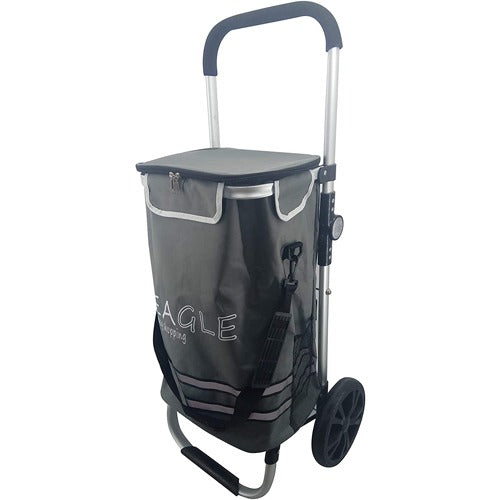 Eagle London Shopping Trolley, Folding Handle Trolley with Durable Bag and Foldable Design